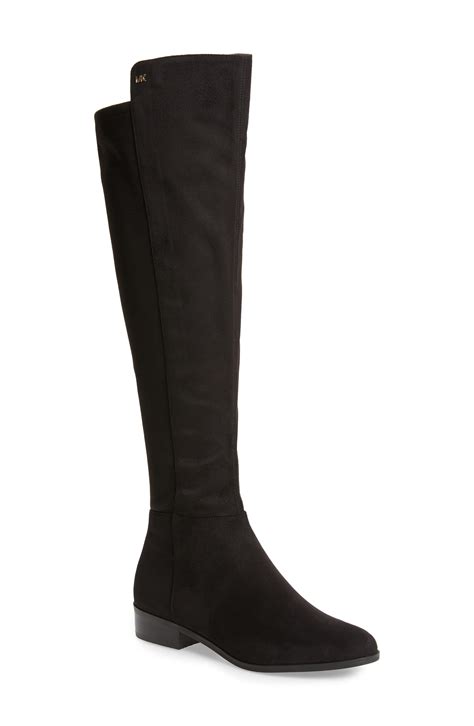 michael kors bromley over knee black leather boots|Michael Kors bromley boots brown.